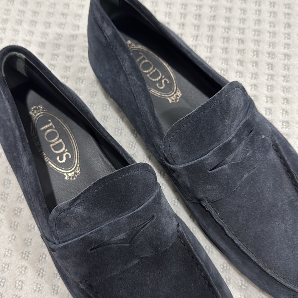 TOD’S navy suede men’s dress shoes - Picture 2 of 2
